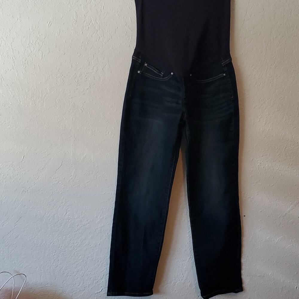 Levi's Signature Women's Size Large Maternity Slim Boyfriend Blue Denim Jeans - Picture 6 of 7